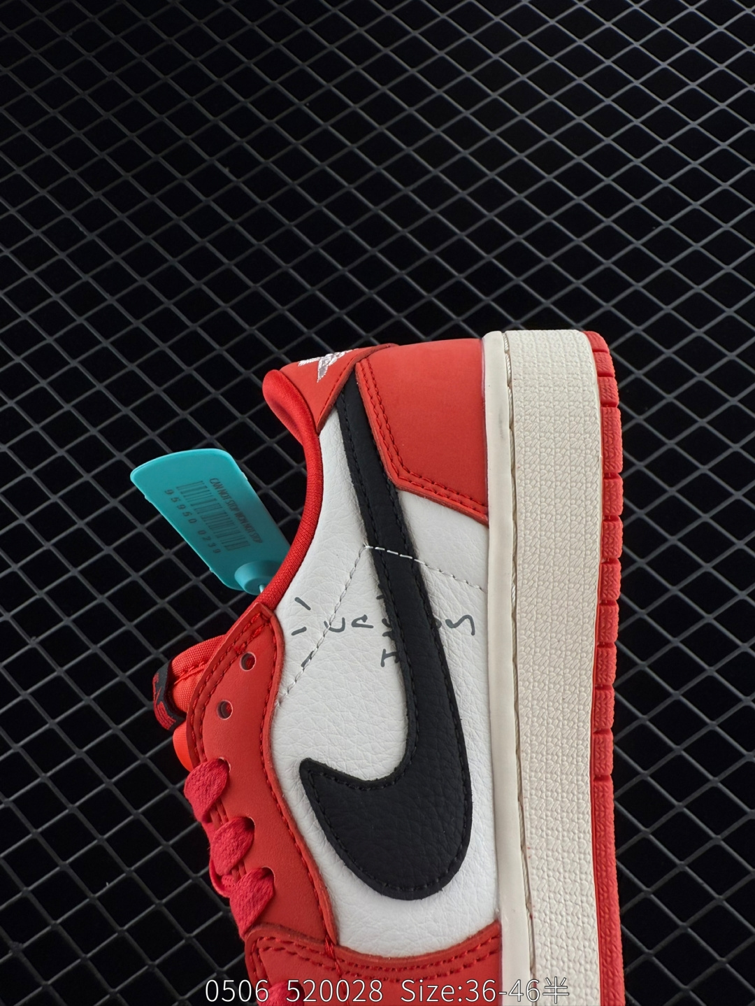 fragment design x Travis Scott x Nike Air Jordan 1 Low OG SP”Black/Green Toe“